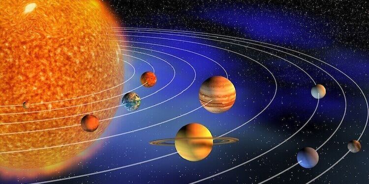 de zon met alle planeten